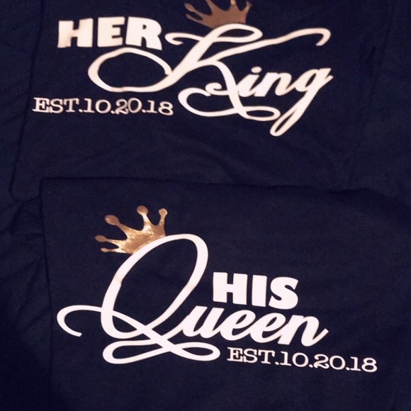 Customized King and queen t shirts - Picture 1 of 1